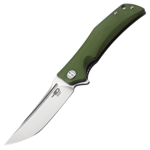 Nóż składany Bestech Scimitar OD Green G10 Stonewashed/Satin D2 (BG05B-1)