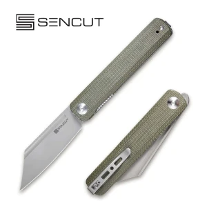 Nóż składany Sencut Bronte Green Micarta, Gray Stonewashed 9Cr18MoV (SA08B) EDC 