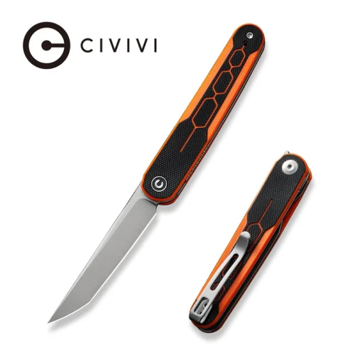 Nóż składany Civivi KwaiQ Orange/Black G10, Satin Nitro-V by Rafal Brzeski (C23015-2)-1 51794