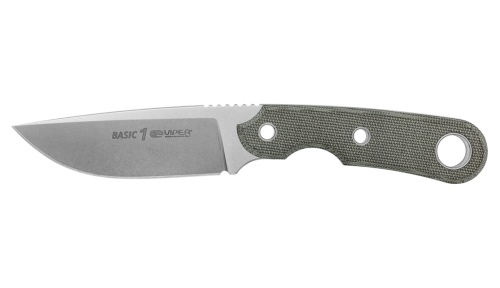 Nóż Viper Basic1 Green Canvas Micarta, Stonewashed D2 by Tommaso Rumici (VT4028CG)-1 51804