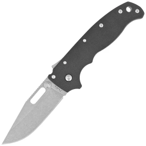 Nóż składany Demko AD20.5 Clip Point Black Peel Ply G10 Stonewashed D2 by Andrew Demko (205-D2-BLKPPG10-CP)