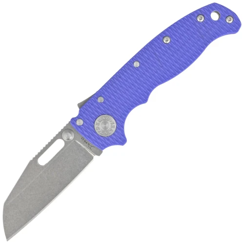 Nóż składany Demko AD20.5 Shark Foot Blue #2 G10, Stonewashed CPM 20CV by Andrew Demko (205-20CV-BLG10-SF)-1 51818