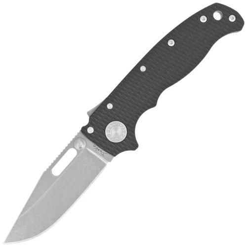Nóż składany Demko AD20.5 Clip Point Black G10, Stonewashed CPM 20CV by Andrew Demko (205-20CV-BLK-CP)-1 51821