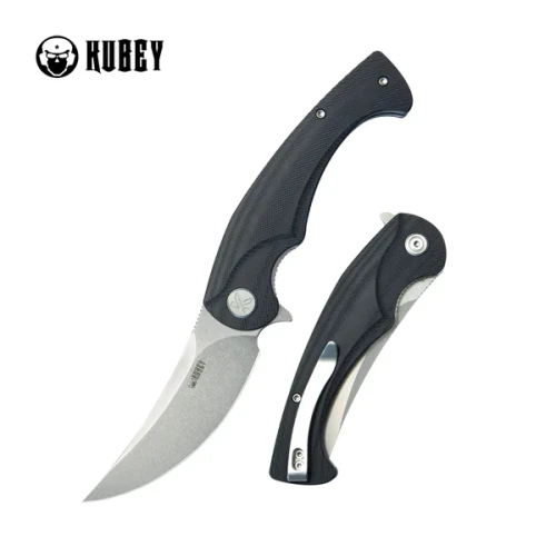 Nóż składany Kubey Scimitar Black G10, Bead Blasted 14C28N (KU173K)-1 51837