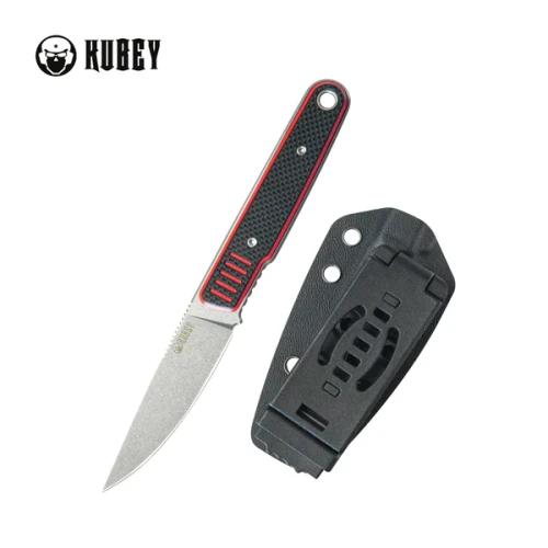 Nóż Kubey JL Red / Black G10, Bead Blasted 14C28N by Justin Lundquist (KU356D)-1 51839