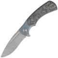 Nóż składany Fox 40th Anniversary Knife Marble Carbon Fiber, Damasteel DS93X Gysinge (FX-F2017 D)-1 51842