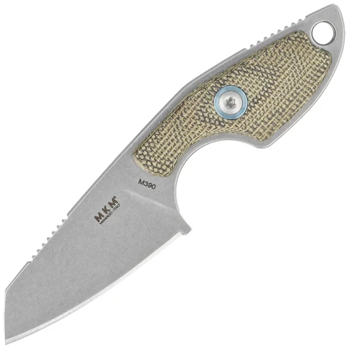 Nóż na szyje MKM Mikro 2 Green Canvas Micarta, Stonewashed M390 by Jesper Voxnæs (MKMR02-GC)-1 51845