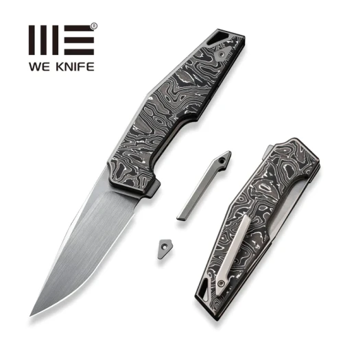 Nóż składany WE Knife OAO Gray Titanium/Aluminum Foil Carbon Fiber, Satin CPM 20CV by Tashi Bharucha (WE23001-1)-1 51849
