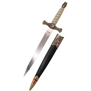 Nóż Third Templar Dagger S0296,  White Plastic, Satin Stainless Steel (AM-S0296)