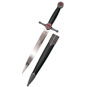 Nóż Third Templar Dagger, Black Plastic, Satin Stainless Steel (AM-S3325)