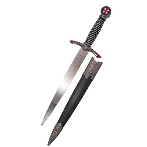 Nóż Third Templar Dagger, Black/Silver Plastic, Satin Stainless Steel (AM-S0302)-1 51905