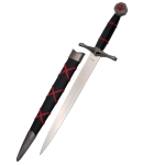Nóż Third Templar Dagger Black/Red Plastic Satin Stainless Steel (AM-10762)