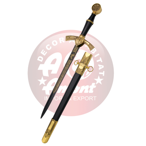 Nóż Third Medieval Dagger, Black/Gold Plastic, Black Stainless Steel (AM-15422)-1 51910