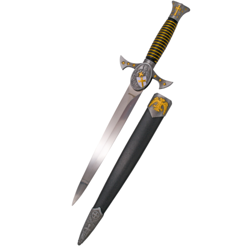 Nóż Third Templar Dagger, Black/Gold Plastic, Satin Stainless Steel (AM-S0298)-1 51917