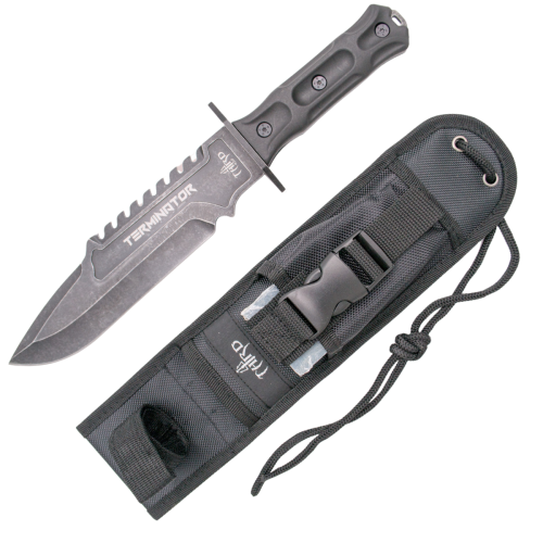 Nóż Third Terminator Black Rubberized ABS, Black 420 (H0301)-1 51922