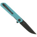 Nóż Bestechman Mini Dundee Tiffany Blue G10, Grey DLC D2 by Ostap Hel (BMK03E)-3 51933