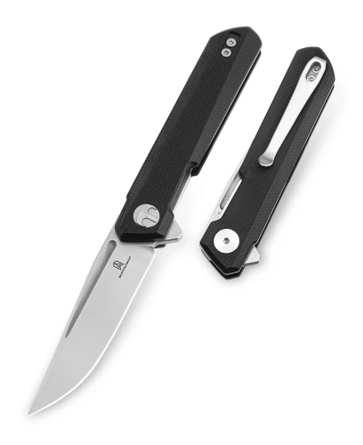 Nóż Bestechman Mini Dundee Black G10, Stonewashed / Satin D2 by Ostap Hel (BMK03A)-1 51935