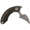 Nóż składany Bestech Strelit Bronze Stonewashed Titanium, Damascus by Ostap Hel (BT2103J)-3 51937