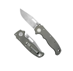 Nóż składany Demko AD20.5 Clip Point Gray Titanium Stonewashed CPM 20CV by Andrew Demko (205-20CV-TI-CP)