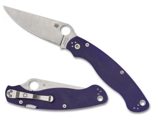 Nóż składany Spyderco Military 2 Dark Blue G10, Satin CPM S110V by Sal, Eric Glesser (C36GPDBL2)-1 51984