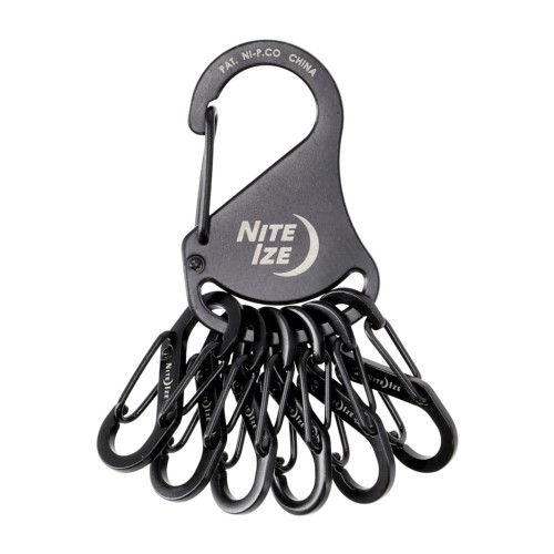 Brelok do kluczy z karabinkami Nite Ize S-Biner #0.5 czarny-1 52047