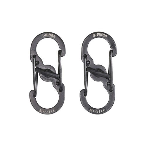 Zestaw dwóch karabinków Nite Ize S-Biner MicroLock czarne-1 52048