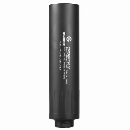 Tłumik do broni Gomander Tactinox 7,62 OB nasuwany 42 mm 5/8x24 stal nierdzewna czarny-1 52243