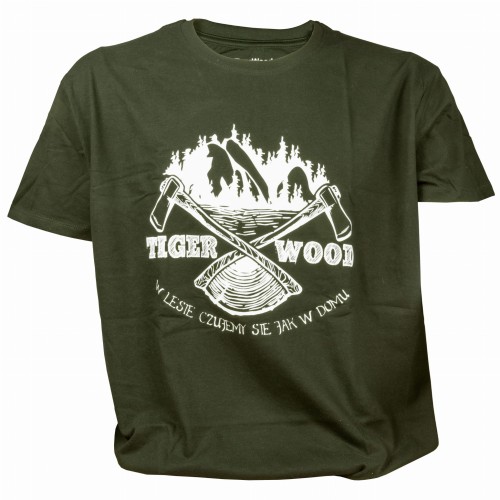 Koszulka męska TigerWood Two Axes zielona-1 52429