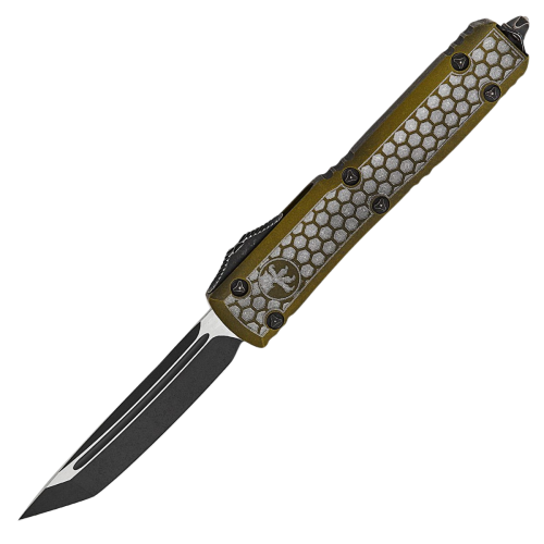 Nóż automatyczny OTF Microtech Ultratech T/E Weathered Signature OD Green Hex Aluminium, Black M390 by Tony Marfione (123-1HXWODS)-1 52525