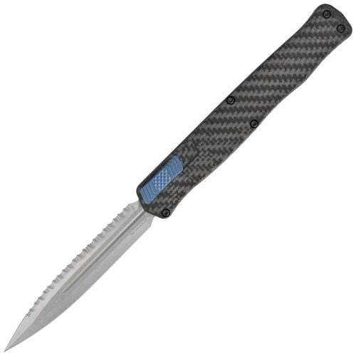 Nóż automatyczny OTF Heretic Cleric II D/E Carbon Fiber/Black Aluminium, P/S Stonewashed Magnacut by Tony Marfione Jr.-1 52636