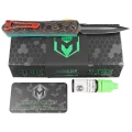 Nóż automatyczny OTF Heretic Manticore S Bounty Hunter D/E Green Distressed Aluminium / Camo Carbon, P/S Black DLC/Satin MagnaCut by Tony Marfione Jr. (H028-10C-BOUNTY)-2 52654