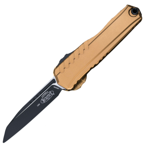 Nóż automatyczny OTF Microtech Cypher II S/E Tan Aluminium, Black M390MK by Deryk Munroe and Tony Marfione (1241-1TA)-1 52666