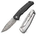 Nóż składany LionSteel T.R.E. Titanium/Carbon Fiber, Thor Damasteel Damascus by Molletta (TRE DT FC)-10 52671
