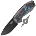 Nóż składany LionSteel Nano  Nebula Fat Carbon, Old Black MagnaCut (NA01 NB)-1 52673