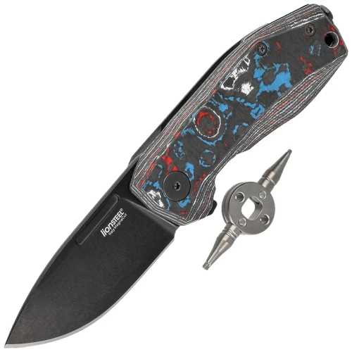Nóż składany LionSteel Nano  Nebula Fat Carbon, Old Black MagnaCut (NA01 NB)-1 52673