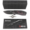 Nóż składany LionSteel Nano Purple Haze Fat Carbon, Old Black MagnaCut (NA01 PH)-4 52674