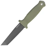 Nóż Demko Armiger 4 Tanto OD Green Thermal Plastic Rubber Black Powder Coated 80CrV2 by Andrew Demko (ARM4-80CrV2-OD-TP)