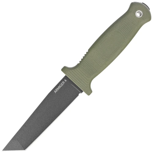 Nóż Demko Armiger 4 Tanto OD Green Thermal Plastic Rubber, Black Powder Coated 80CrV2 by Andrew Demko (ARM4-80CrV2-OD-TP)-1 52678