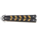 Nóż motylkowy Third Decor Habitat Balisong Black/Bronze Stainless Steel, Satin 420 (16100Y)-2 52707