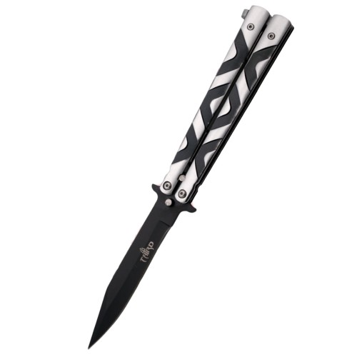 Nóż motylkowy Third Decor Habitat Balisong Grey/Black Aluminium, Black (12313)-1 52709