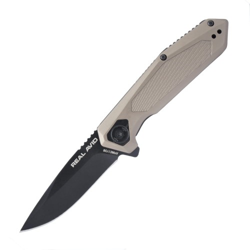 Real Avid - Nóż składany EDC RAV-3 - Aluminium - Stal nierdzewna - Brązowy - AVRAV3-1 52832