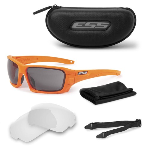 ESS - Okulary balistyczne Rollbar - Safety Orange - Przezroczyste / Przyciemniane Smoke Gray - EE9018-17-1 52870