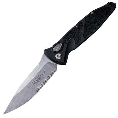 Nóż automatyczny Microtech Socom Elite Auto S/E Black Aluminum, Stonewashed P/S M390 by Tony Marfione (160A-11)-1 53059