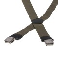 Szelki męskie Ranger 4 cm, gładkie, oliwkowe-4 53151