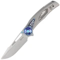 Nóż składany Reate GTR Titanium Bead Blasted/Zircuti, HW Zircuti Clip, Hand Satin M390-1 53157