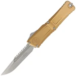 Nóż automatyczny OTF Microtech Combat Troodon Interceptor GEN III Signature Tan Aluminium Stonewashed M390MK by Tony Marfione