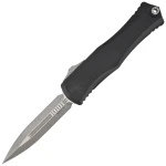 Nóż automatyczny OTF Microtech Hera II D/E Black Aluminium Apocalyptic M390MK by Tony and Sean Marfione (1702-10AP)