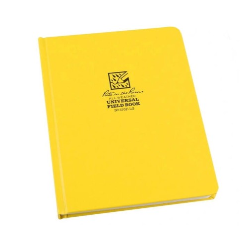 Rite in the Rain - Notatnik wodoodporny Large Bound Book - 223 x 175 mm - 80 kartek - Żółty - 370F-LG-1 53420