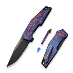 Nóż składany WE Knife OAO (One And Only) Black Titanium/Timascus Black Stonewashed Bevels/Black Brushed CPM 20CV by Tashi Bharucha (WE23001-4)