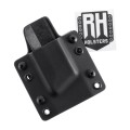 Ładownica RH Holsters OWB do Glock 43 z szyną, pełny sweatguard, pas 40 mm, prawa, czarna-3 53557